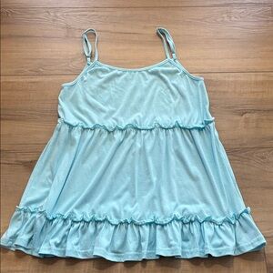 Sweetnight Light Blue Ruffle Tiered Camisole Tank Top Size S